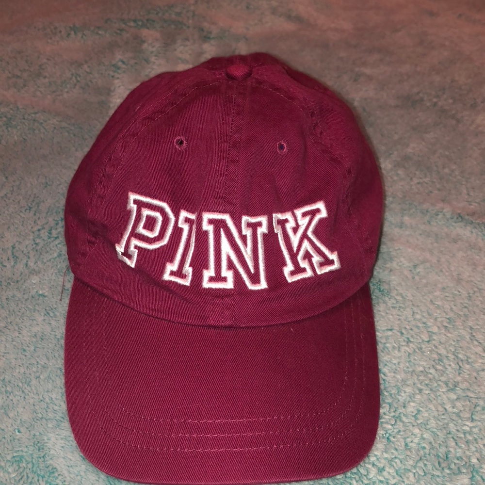 pink brand hat